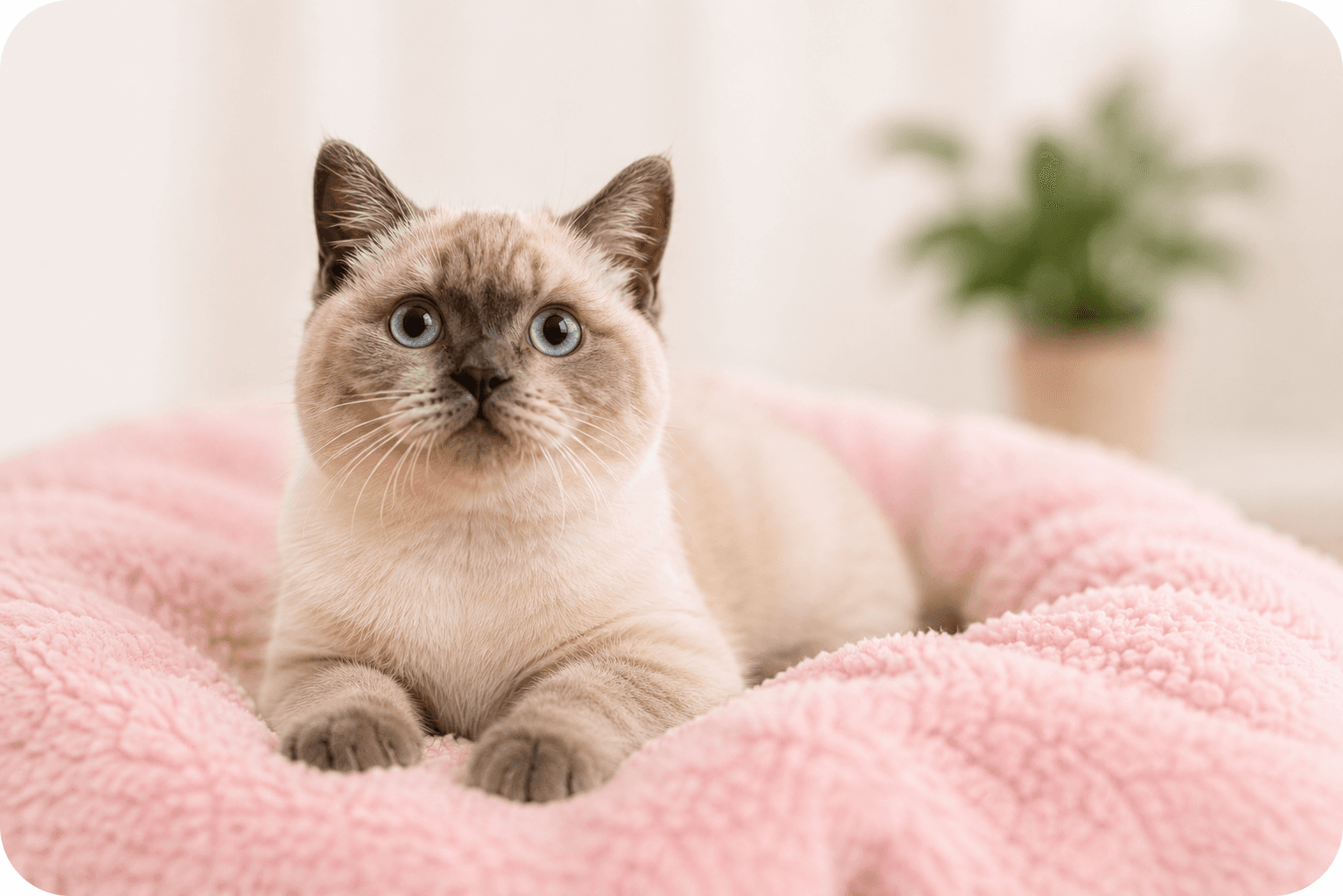British Shorthair cat with a plush coat and round face